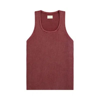 Pre-owned Aimé Leon Dore Stone Washed Knit Tank Top 'henna' | Red | Men's Size S
