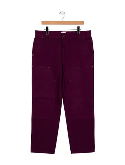 Pre-owned Aimé Leon Dore Straight-leg Jeans In Burgundy