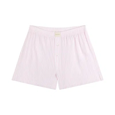 Pre-owned Aimé Leon Dore Striped Boxer Short 'pink Stripe' | Women's Size L