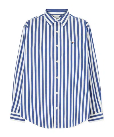 Aimé Leon Dore Striped Cotton-poplin Shirt In Blue
