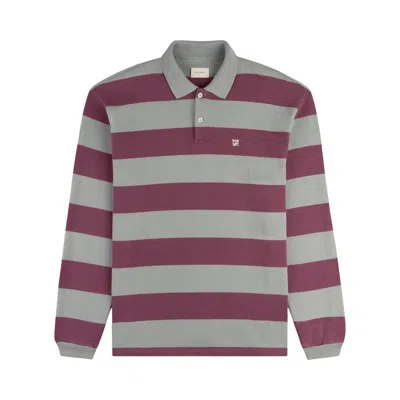 Pre-owned Aimé Leon Dore Striped Crest Rugby 'light Blue' | Men's Size L