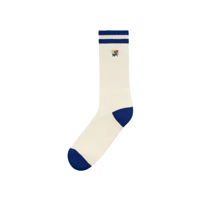 Pre-owned Aimé Leon Dore Striped Crest Sock 'royal Blue' | Men's Size Onesize