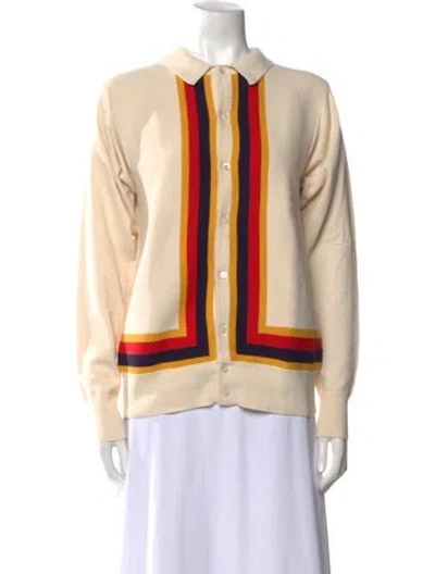 Pre-owned Aimé Leon Dore Striped Crew Neck Sweater In Neutral