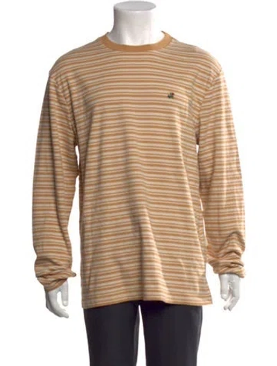 Pre-owned Aimé Leon Dore Striped Crew Neck Sweatshirt In Neutral