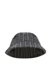 Aimé Leon Dore Striped Heritage Bucket Hat In Gray