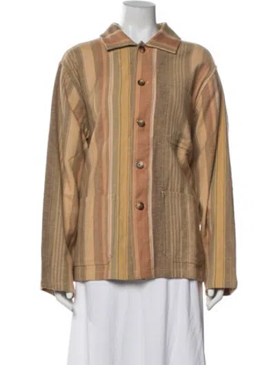 Pre-owned Aimé Leon Dore Striped Jacket W/ Tags In Neutrals