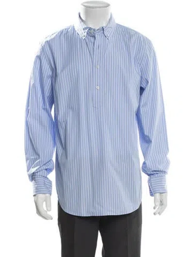 Pre-owned Aimé Leon Dore Striped Long Sleeve Shirt In Blue