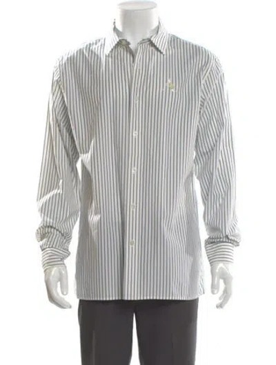 Pre-owned Aimé Leon Dore Striped Long Sleeve Shirt In Blue