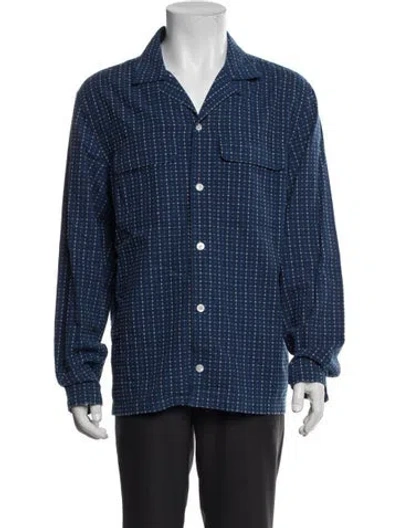 Pre-owned Aimé Leon Dore Striped Long Sleeve Shirt In Blue