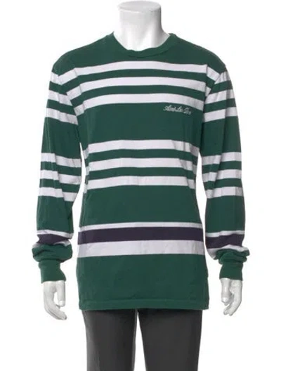 Pre-owned Aimé Leon Dore Striped Long Sleeve Shirt In Green
