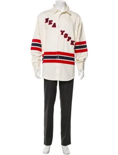 Pre-owned Aimé Leon Dore Striped Long Sleeve Shirt In Neutral
