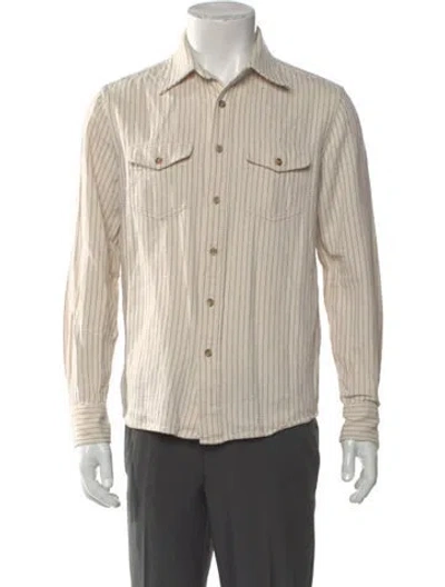 Pre-owned Aimé Leon Dore Striped Long Sleeve Shirt In Neutral