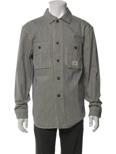 Pre-owned Aimé Leon Dore Striped Long Sleeve Shirt W/ Tags In Gray