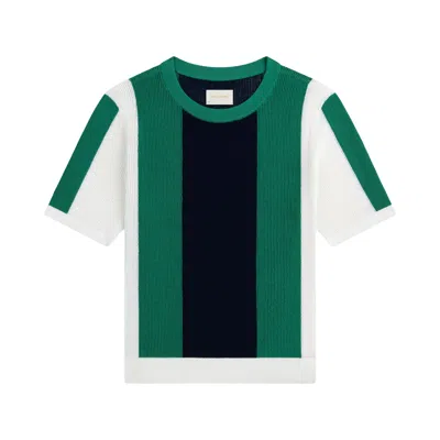 Pre-owned Aimé Leon Dore Striped Mesh Knit Tee 'multicolor' | Multi-color | Women's Size S