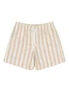 Aimé Leon Dore Striped-pattern Drawstring Shorts In Neutral