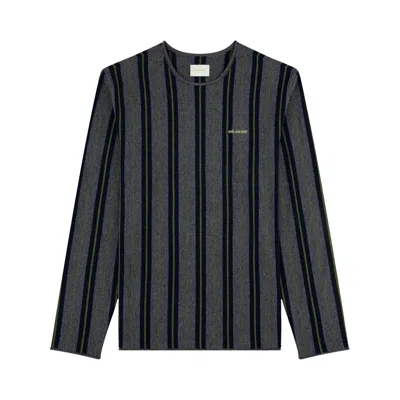 Pre-owned Aimé Leon Dore Striped Rollneck Sweater 'charcoal Melange' | Black | Men's Size M