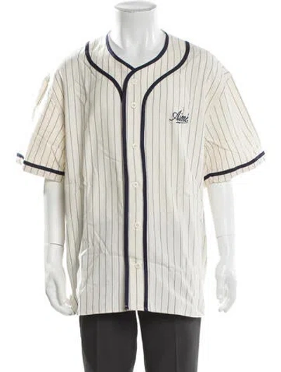 Pre-owned Aimé Leon Dore Striped Short Sleeve Shirt In Neutral