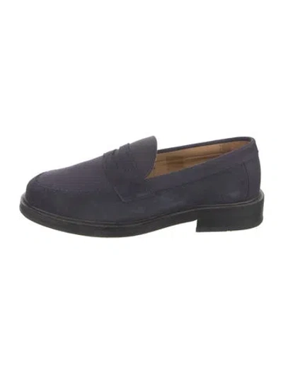 Pre-owned Aimé Leon Dore Suede Dress Loafers In Blue