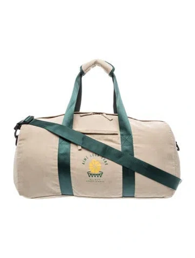 Pre-owned Aimé Leon Dore Suede Weekender Bag In Neutrals