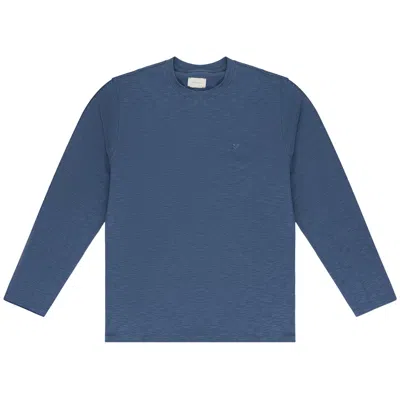 Pre-owned Aimé Leon Dore Summer Long-sleeve T-shirt 'vintage Indigo' | Blue | Men's Size Xs