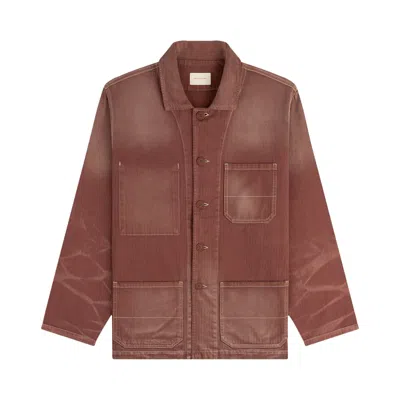 Pre-owned Aimé Leon Dore Sun Faded Chore Jacket 'henna Wash' | Red | Men's Size Xxl