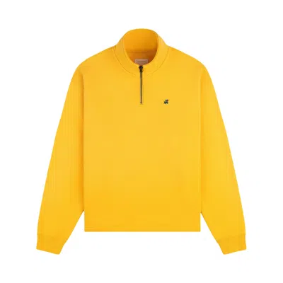 Pre-owned Aimé Leon Dore Sun Faded Crest Quarter Zip 'mimosa' | Yellow | Men's Size Xxl