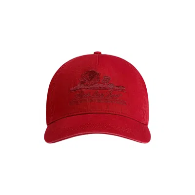Pre-owned Aimé Leon Dore Sun Faded Unisphere Hat 'henna' | Red | Men's Size Onesize
