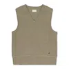 Aimé Leon Dore Tan Knit V-neck Vest In Brown