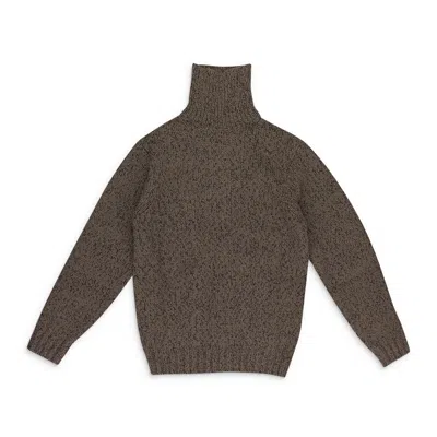 Aimé Leon Dore Tan Marled Turtleneck Sweater In Brown