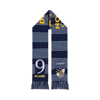 Pre-owned Aimé Leon Dore Team Leon Soccer Scarf 'navy Blazer' | Blue | Men's Size Onesize