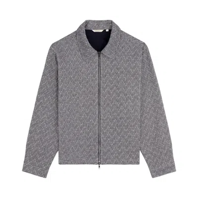 Pre-owned Aimé Leon Dore Textured Zip Shirt 'navy Multi' | Blue | Men's Size L