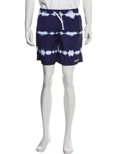 Pre-owned Aimé Leon Dore Tie-dye Print Shorts In Blue