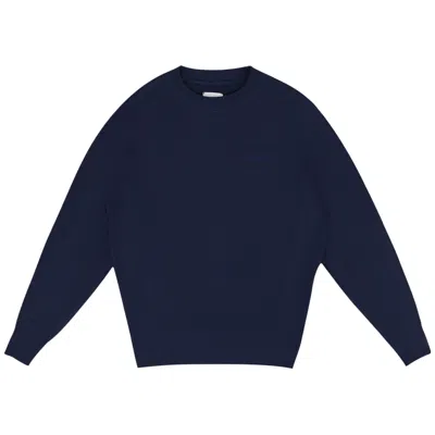 Pre-owned Aimé Leon Dore Tonal Logo Crewneck Sweatshirt 'evening Blue' | Men's Size S