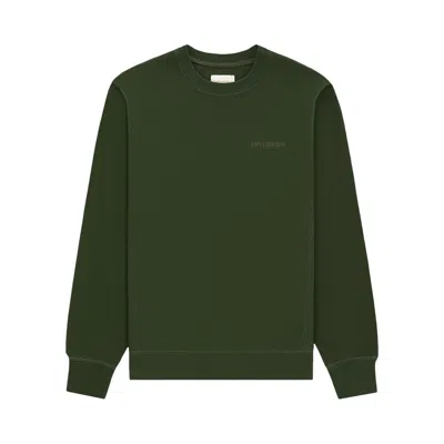 Pre-owned Aimé Leon Dore Tonal Logo Crewneck Sweatshirt 'kombu Green' | Men's Size Xxl