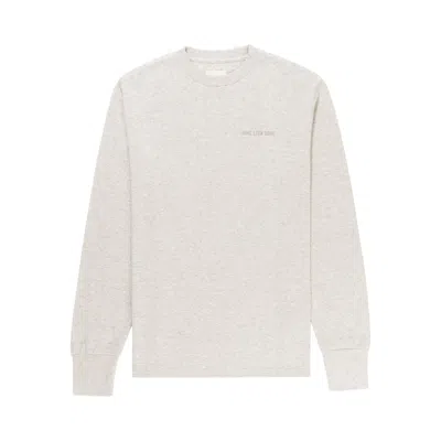 Pre-owned Aimé Leon Dore Tonal Logo Long-sleeve Tee 'oatmeal' | Cream | Men's Size Xl In White