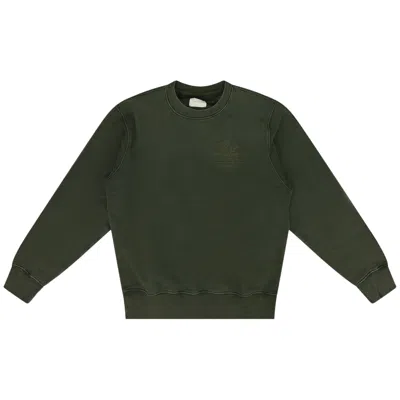 Pre-owned Aimé Leon Dore Tonal Unisphere Crewneck Sweatshirt 'green' | Men's Size M
