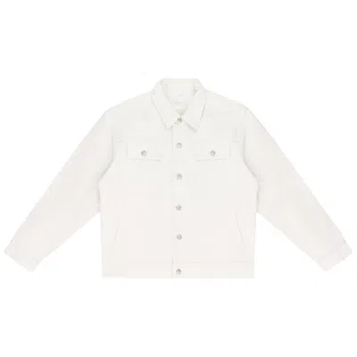 Pre-owned Aimé Leon Dore Trucker Denim Jacket 'natural' | Cream | Men's Size L In White