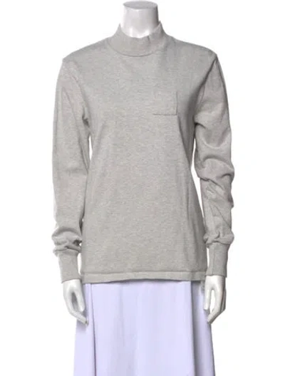 Pre-owned Aimé Leon Dore Turtleneck Long Sleeve Sweatshirt In Gray