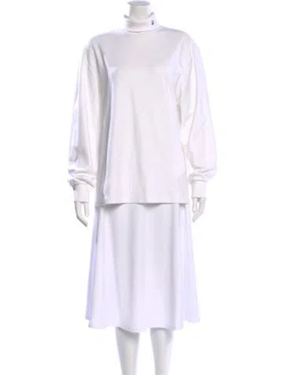 Pre-owned Aimé Leon Dore Turtleneck Long Sleeve Top In White