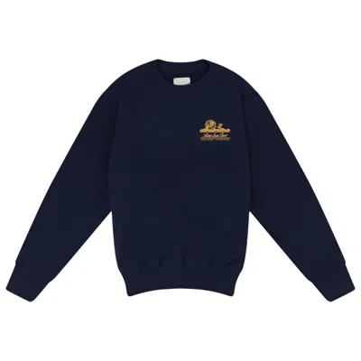 Pre-owned Aimé Leon Dore Unisphere Crewneck 'evening Blue' | Men's Size S