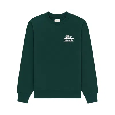 Pre-owned Aimé Leon Dore Unisphere Crewneck Sweatshirt 'botanical Green' | Men's Size Xs