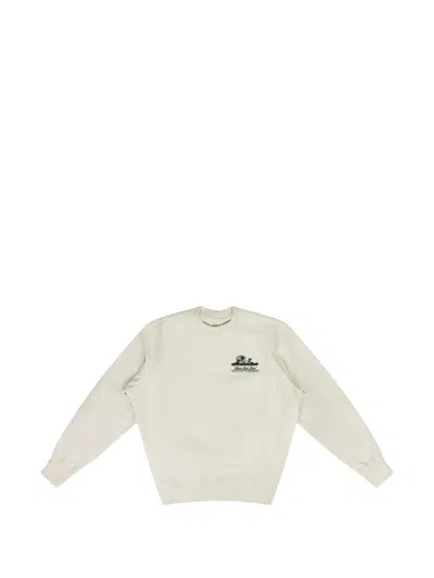 Aimé Leon Dore Unisphere Crewneck Sweatshirt In White