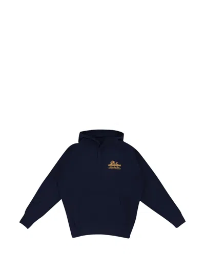 Aimé Leon Dore Unisphere Logo-print Hoodie In Blue