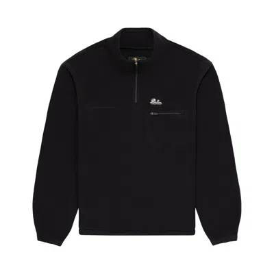 Pre-owned Aimé Leon Dore Unisphere Quarter Zip Fleece Pullover 'jet Black' | Men's Size Xl