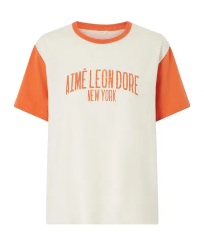 Aimé Leon Dore Vintage Cotton T-shirt In White