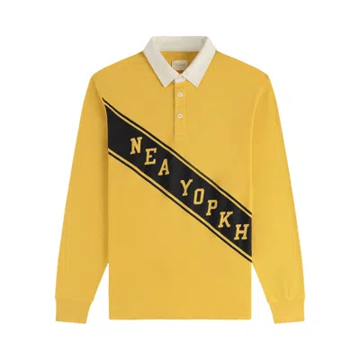 Pre-owned Aimé Leon Dore Vintage Slub Rugby 'mimosa' | Yellow | Men's Size Xl