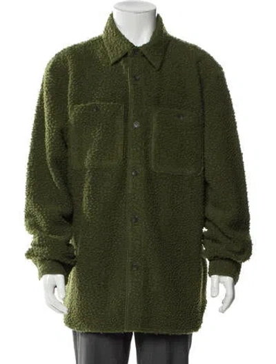 Pre-owned Aimé Leon Dore Virgin Wool Overcoat In Green