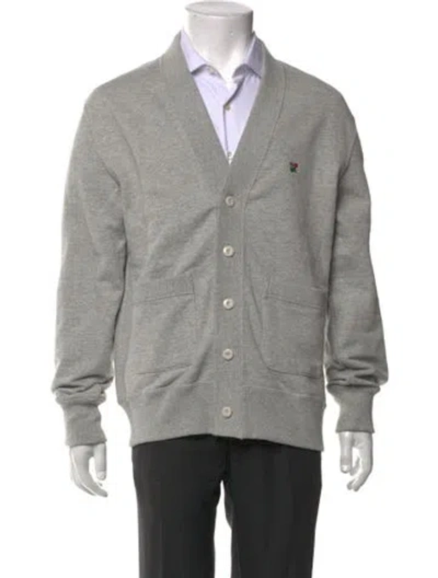 Pre-owned Aimé Leon Dore V-neck Long Sleeve Cardigan In Gray