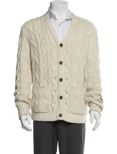 Pre-owned Aimé Leon Dore V-neck Long Sleeve Cardigan In Neutral