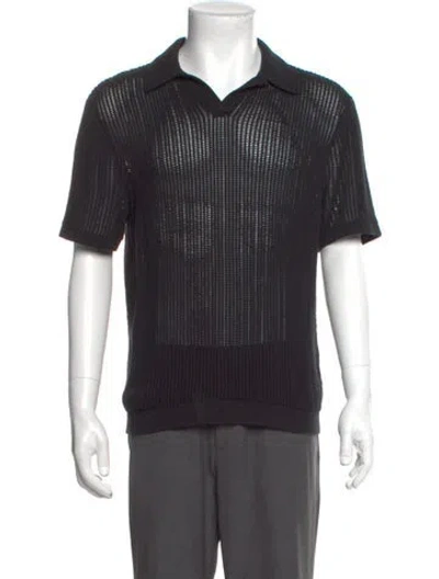 Pre-owned Aimé Leon Dore V-neck Short Sleeve Polo Sweater In Blue